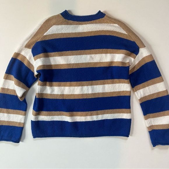 Madewell Striped Belmore Pullover Sweater in Coziest Textured Yarn Small - Picture 4 of 9